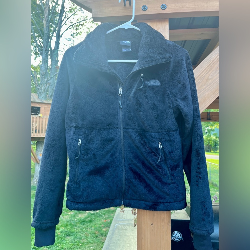 North Face Women’s Fuzzy Osito Flow Jacket Black Small Preppy Gorp Core